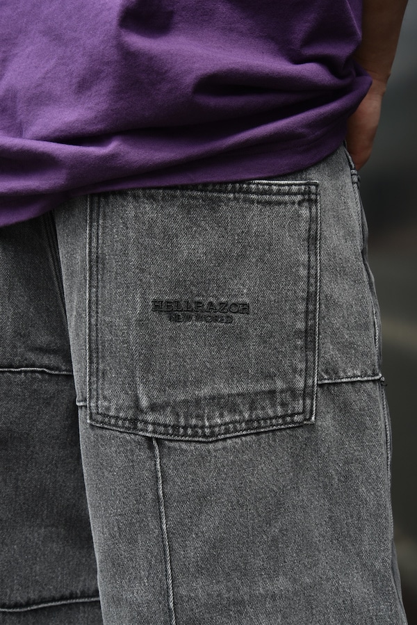 Hellrazor �إ�쥤���� BLOCK DENIM SHORTS "YANKEE"