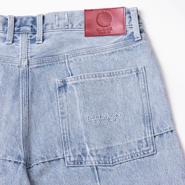 Hellrazor �إ�쥤���� BLOCK DENIM SHORTS "YANKEE"