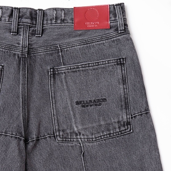 Hellrazor �إ�쥤���� BLOCK DENIM SHORTS "YANKEE"