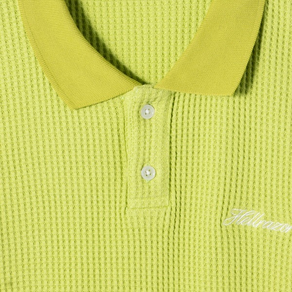 Hellrazor �إ�쥤���� SCRIPT LOGO WAFFLE POLO SHIRT