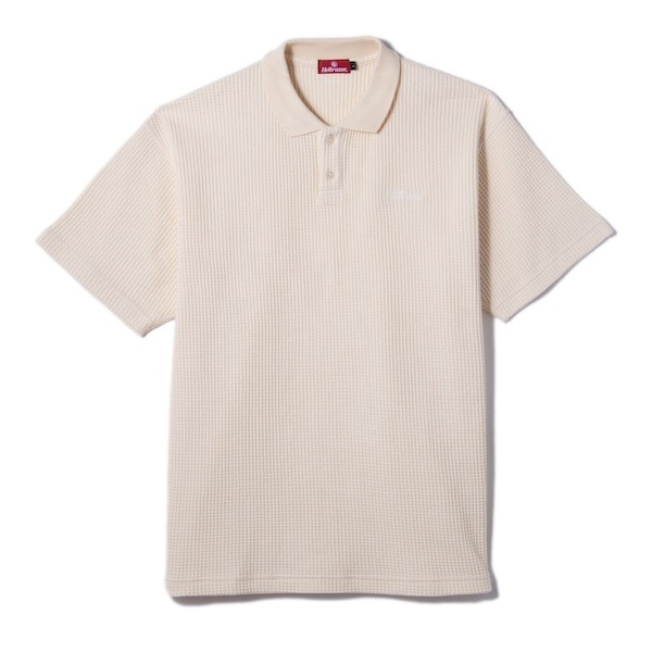 Hellrazor �إ�쥤���� SCRIPT LOGO WAFFLE POLO SHIRT