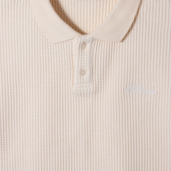 Hellrazor �إ�쥤���� SCRIPT LOGO WAFFLE POLO SHIRT