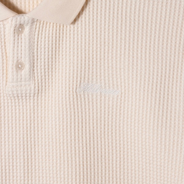 Hellrazor �إ�쥤���� SCRIPT LOGO WAFFLE POLO SHIRT