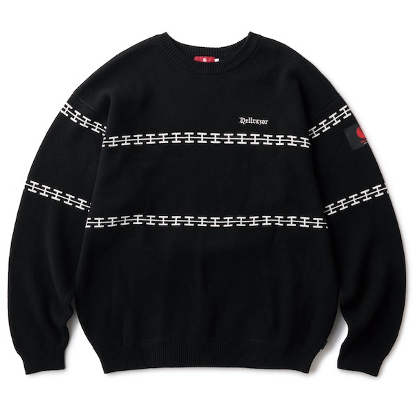 Hellrazor ヘルレイザー H CHAIN LINE CREWKNIT | Hellrazor
