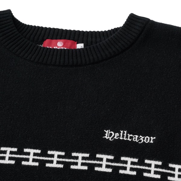 Hellrazor إ쥤 H CHAIN LINE CREWKNIT