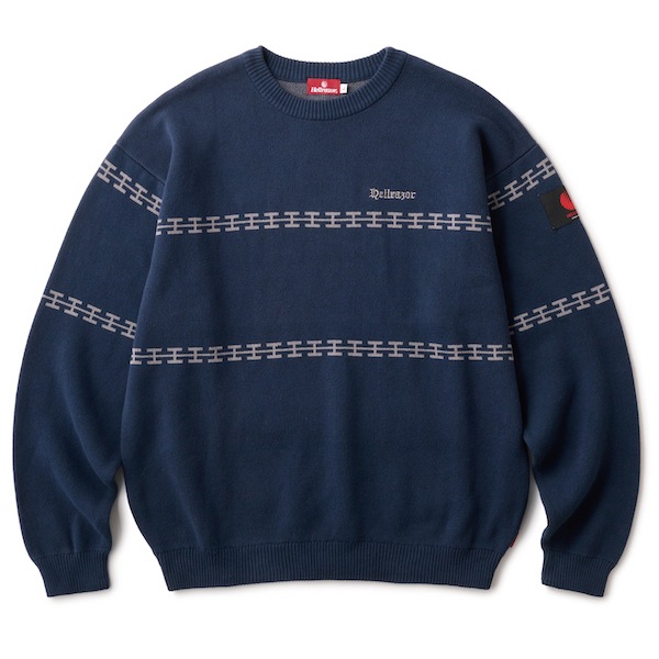 Hellrazor ヘルレイザー H CHAIN LINE CREWKNIT | Hellrazor