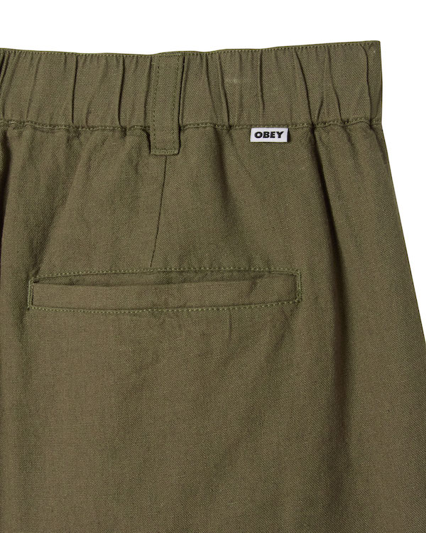 OBEY ���٥� Foster Pleated Linen Short