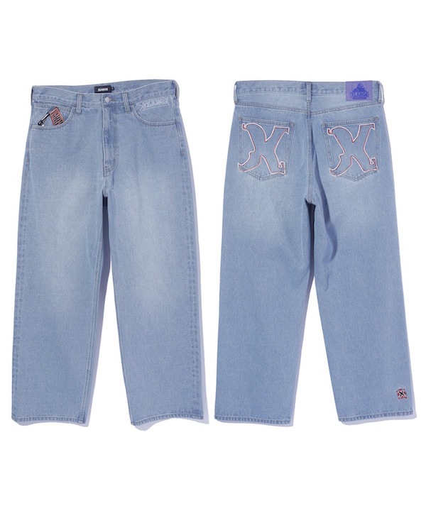 XLARGE �������ȥ�顼�� EMBROIDERED DENIM PANTS