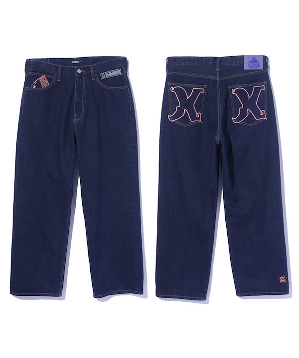 XLARGE �������ȥ�顼�� EMBROIDERED DENIM PANTS