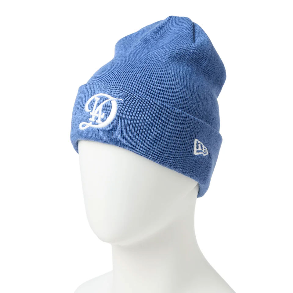 NEW ERA ˥塼 Basic Cuff Knit Los Angeles Dodgers City Connect Logo Indigo Blue