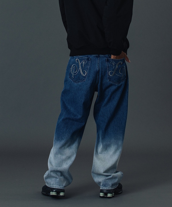 XLARGE �������ȥ�顼�� FADED DENIM PANTS