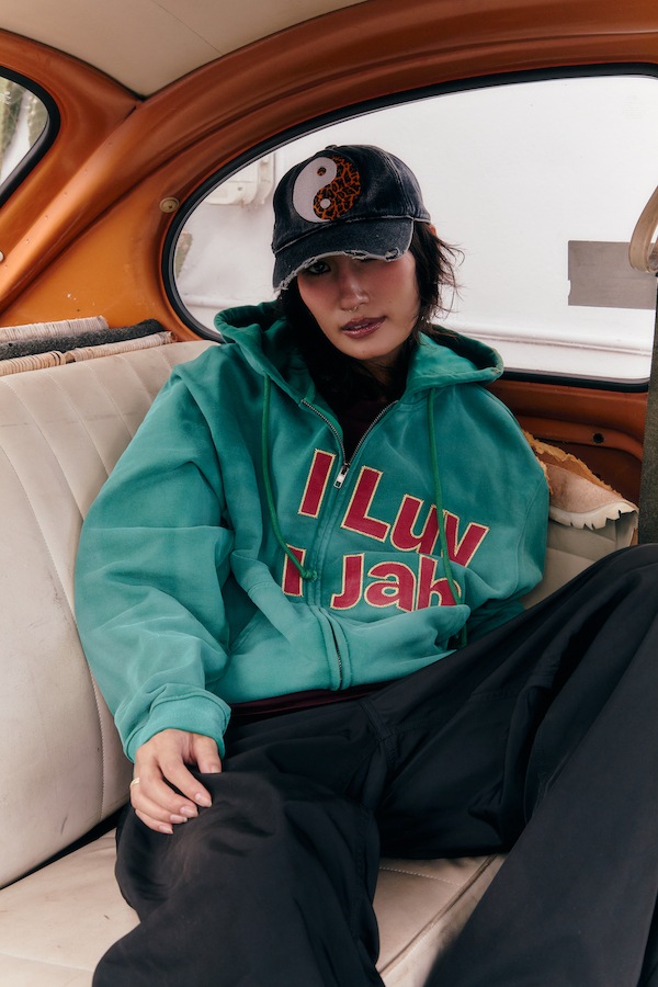 WOKE EDGE �����������å� I Luv I Jah Zip Hoodie
