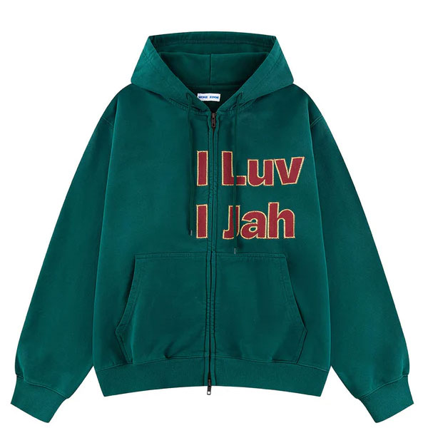 WOKE EDGE �����������å� I Luv I Jah Zip Hoodie
