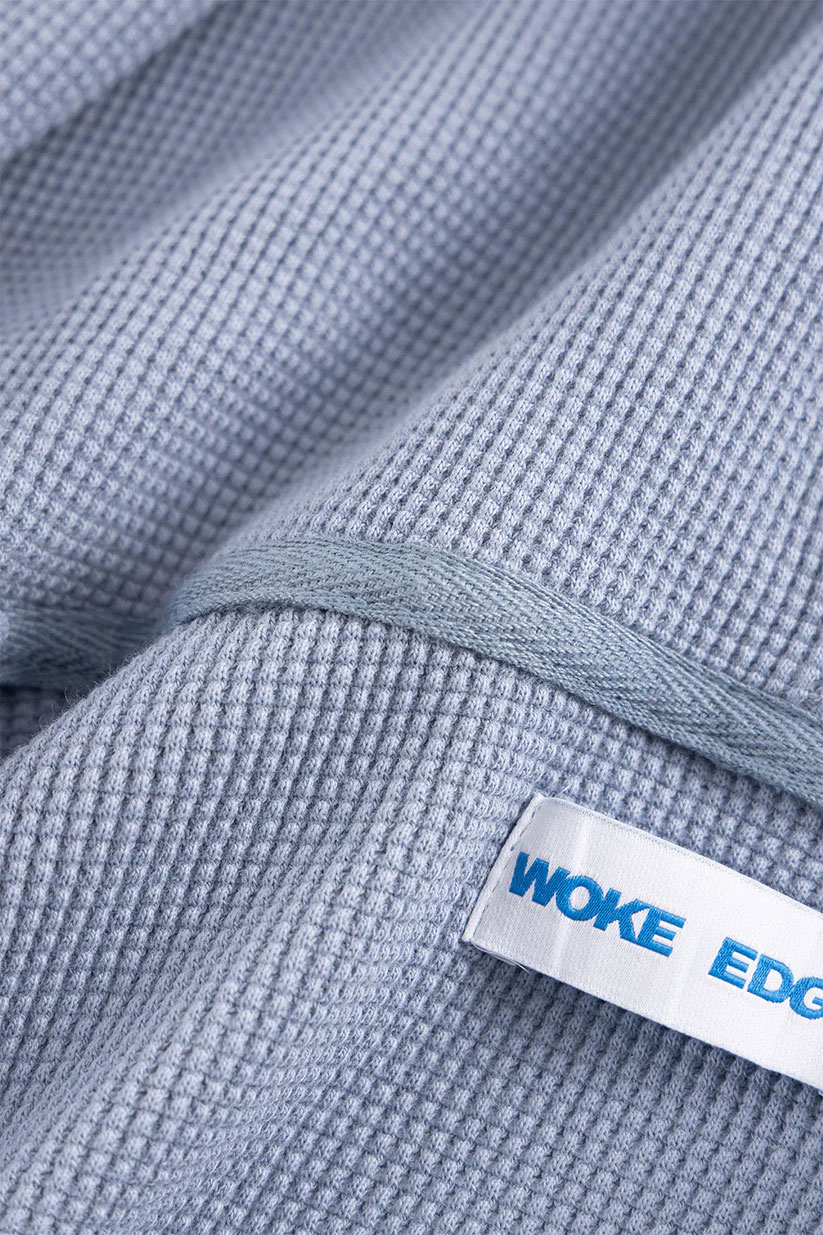 WOKE EDGE �����������å� Washed Thermal Zip Hoodie