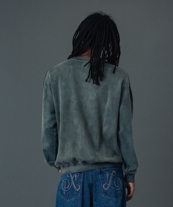 XLARGE �������ȥ�顼�� EMBROIDERED BLEACHED CREWNECK SWEATSHIRT