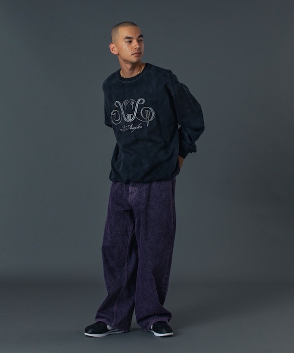 XLARGE �������ȥ�顼�� EMBROIDERED BLEACHED CREWNECK SWEATSHIRT