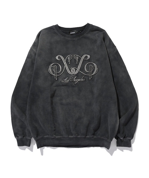 XLARGE �������ȥ�顼�� EMBROIDERED BLEACHED CREWNECK SWEATSHIRT