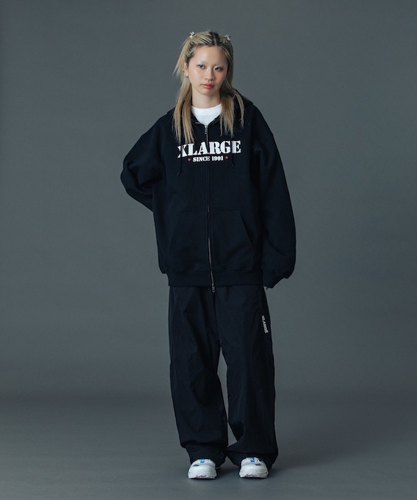 XLARGE �������ȥ�顼�� CRATE DIGGER ZIP HOODED SWT