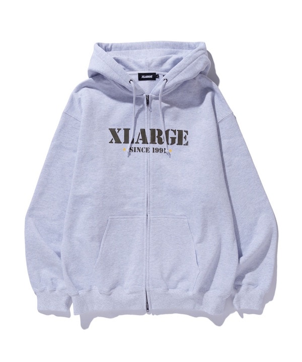XLARGE �������ȥ�顼�� CRATE DIGGER ZIP HOODED SWT
