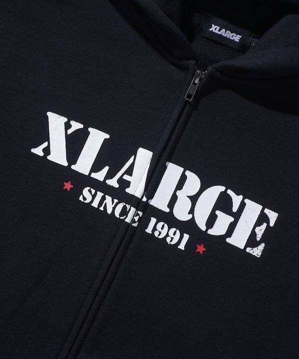 XLARGE �������ȥ�顼�� CRATE DIGGER ZIP HOODED SWT