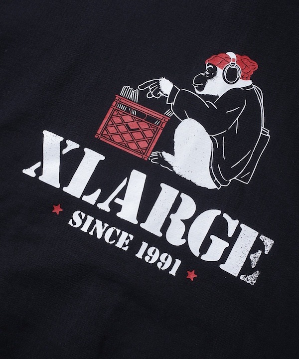 XLARGE �������ȥ�顼�� CRATE DIGGER ZIP HOODED SWT
