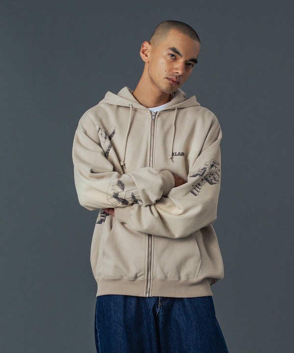 XLARGE �������ȥ�顼�� GEOMETRIC ZIP UP HOODED SWEATSHIRT