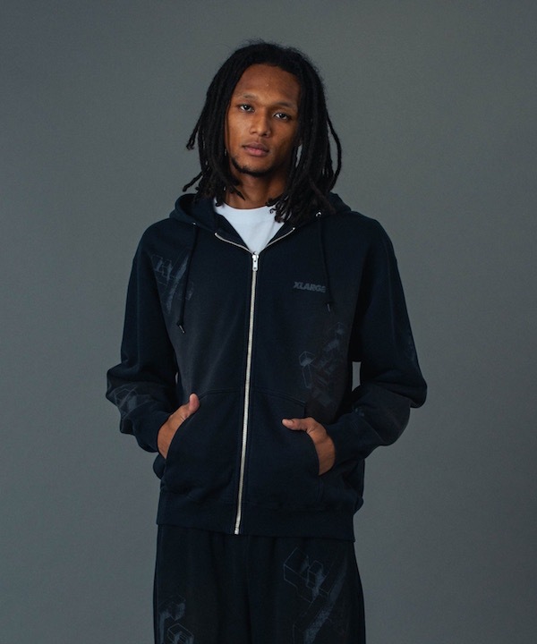 XLARGE �������ȥ�顼�� GEOMETRIC ZIP UP HOODED SWEATSHIRT