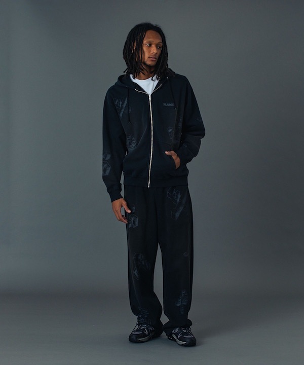 XLARGE �������ȥ�顼�� GEOMETRIC ZIP UP HOODED SWEATSHIRT