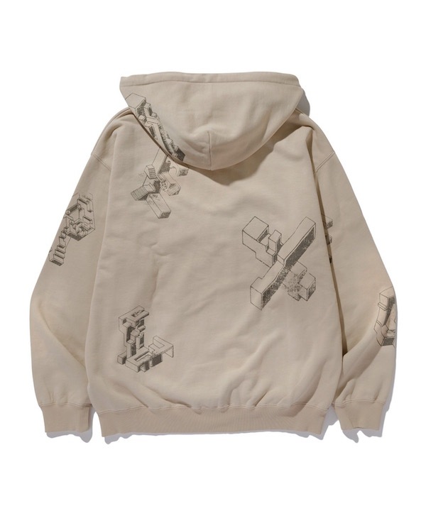 XLARGE �������ȥ�顼�� GEOMETRIC ZIP UP HOODED SWEATSHIRT