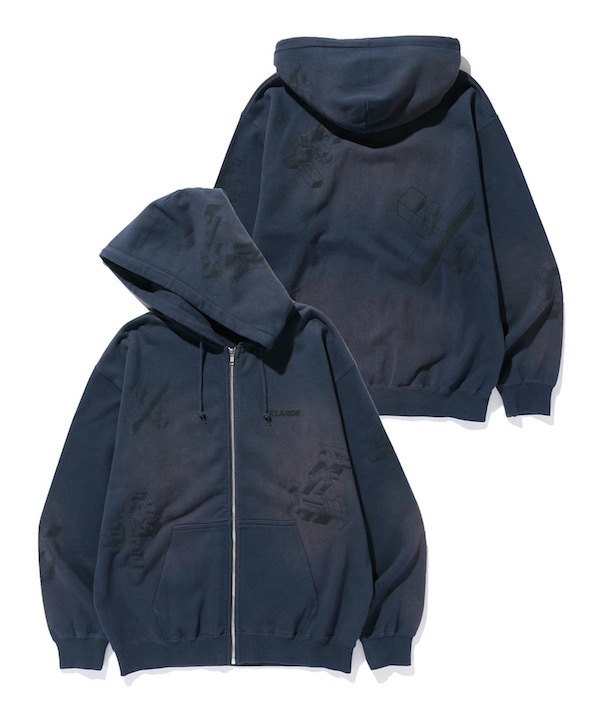 XLARGE �������ȥ�顼�� GEOMETRIC ZIP UP HOODED SWEATSHIRT