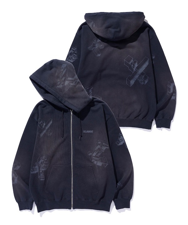 XLARGE �������ȥ�顼�� GEOMETRIC ZIP UP HOODED SWEATSHIRT