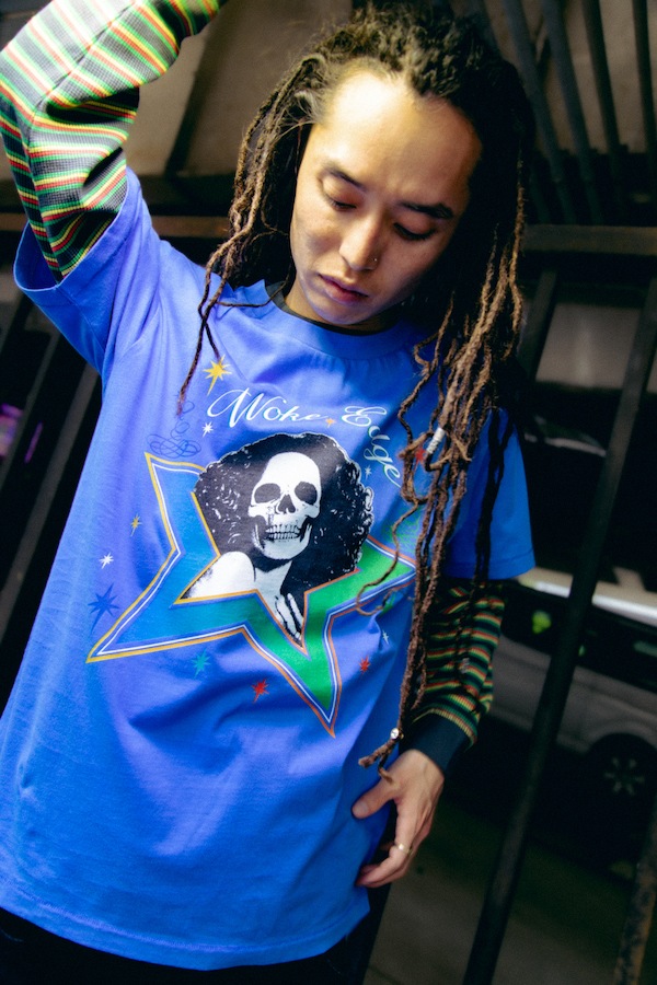 WOKE EDGE �����������å� Skull Star Tee