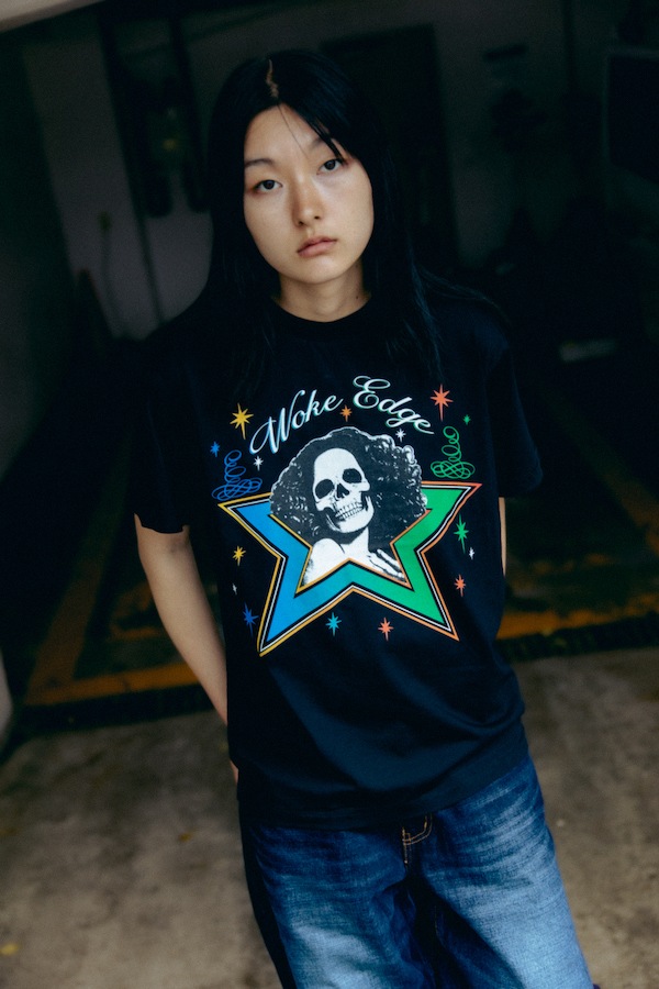 WOKE EDGE �����������å� Skull Star Tee