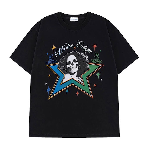 WOKE EDGE �����������å� Skull Star Tee