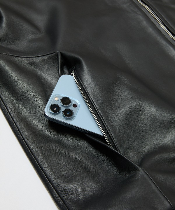 BAL �Х� TECH LEATHER ZIP JACKET