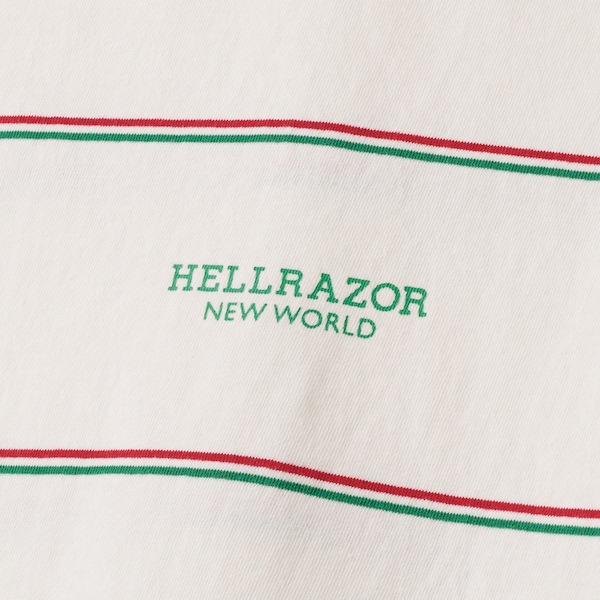 Hellrazor �إ�쥤���� BLOCK LOGO PIN STRIPED SHIRT