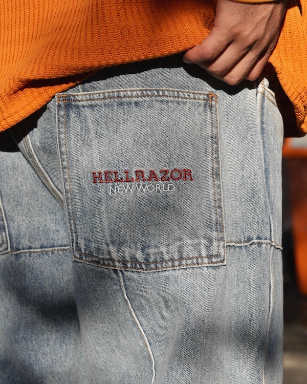 Hellrazor �إ�쥤���� BLOCK BAGGIE DENIM