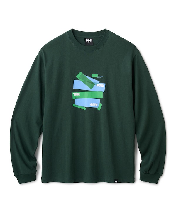 FTC եƥ BLUE & GREEN L/S TEE