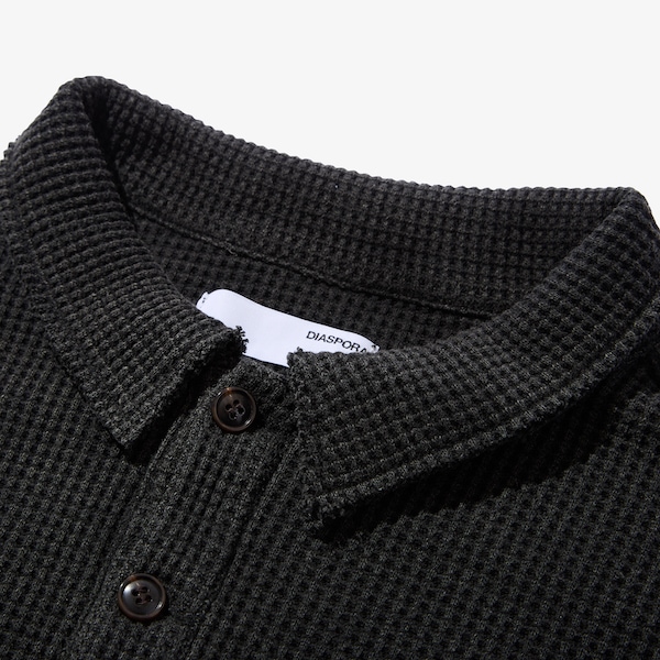 Diaspora skateboards �ǥ������ݥ� Waffle L/S Polo
