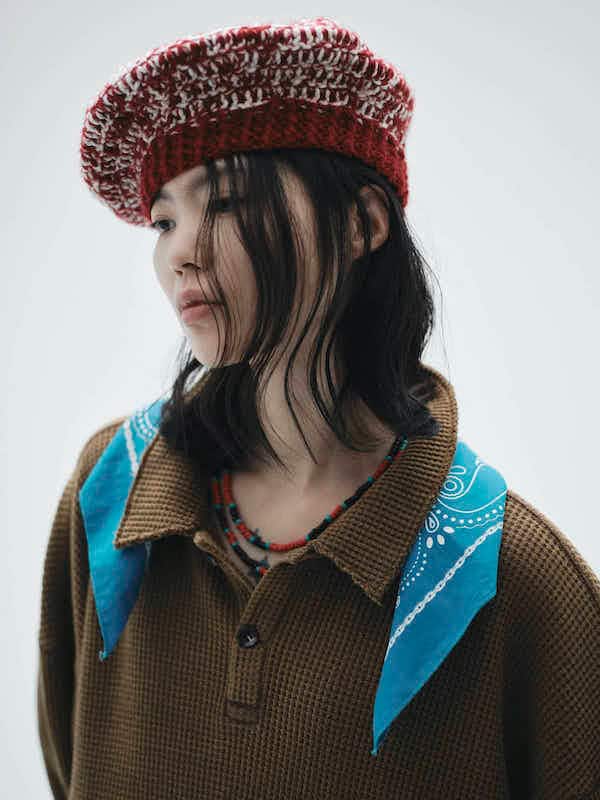 Diaspora skateboards �ǥ������ݥ� Waffle L/S Polo