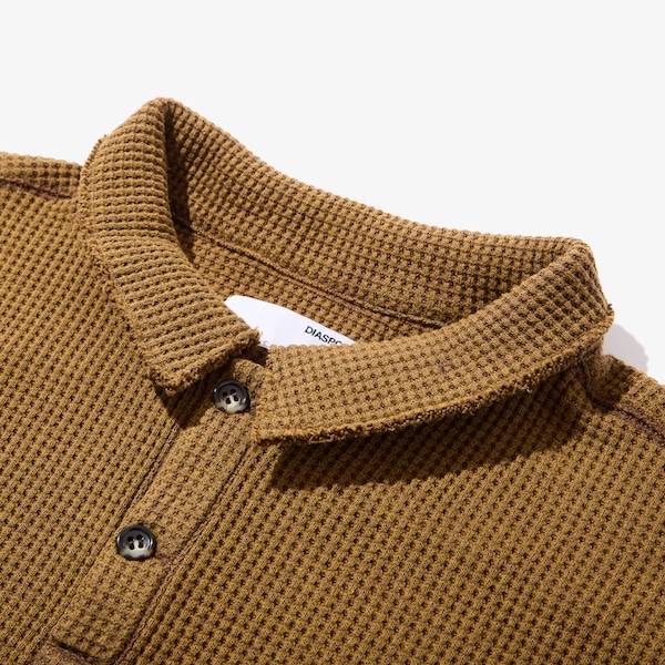 Diaspora skateboards �ǥ������ݥ� Waffle L/S Polo