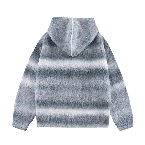 WOKE EDGE �����������å� Gradation Mohair Zip Knit