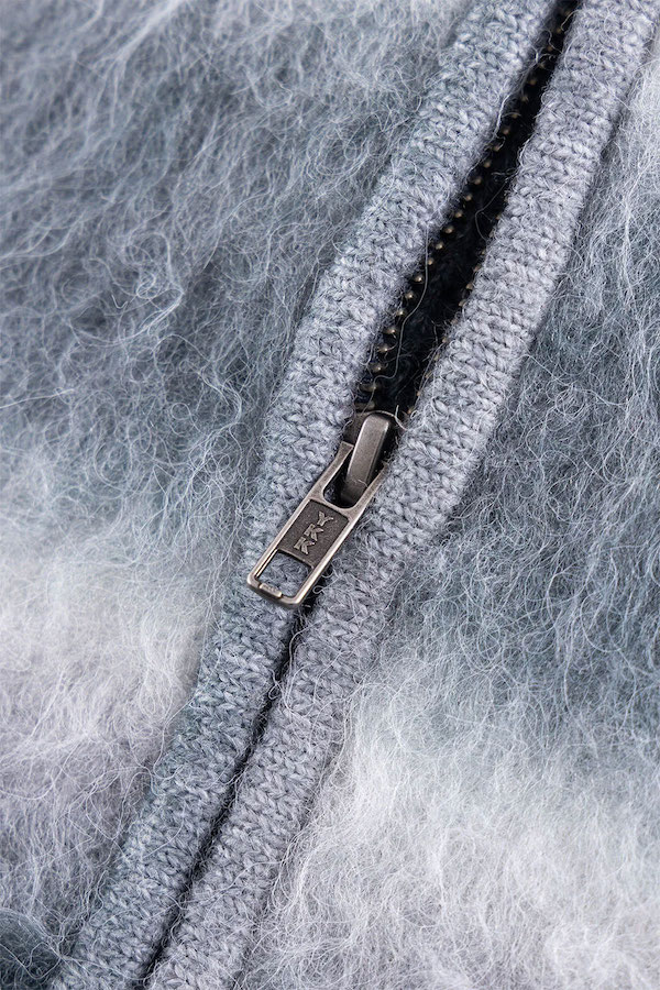 WOKE EDGE �����������å� Gradation Mohair Zip Knit