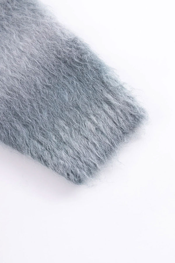 WOKE EDGE �����������å� Gradation Mohair Zip Knit