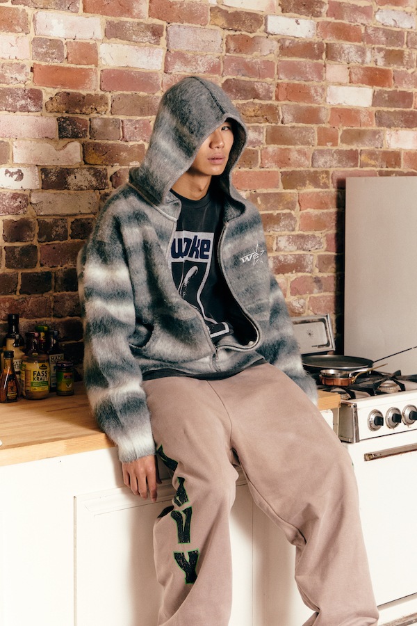 WOKE EDGE �����������å� Gradation Mohair Zip Knit