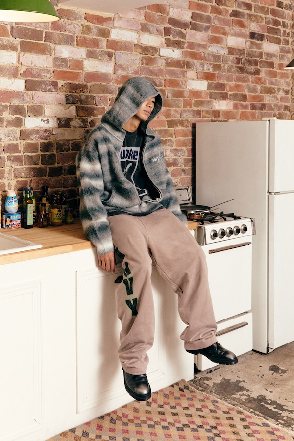WOKE EDGE �����������å� Gradation Mohair Zip Knit