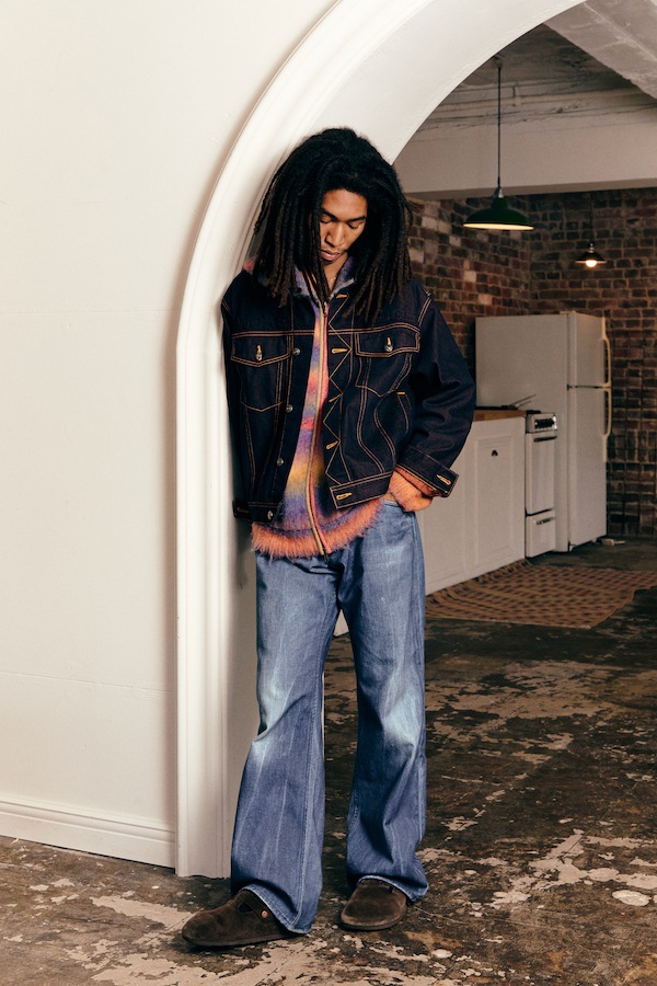 WOKE EDGE �����������å� Gradation Mohair Zip Knit