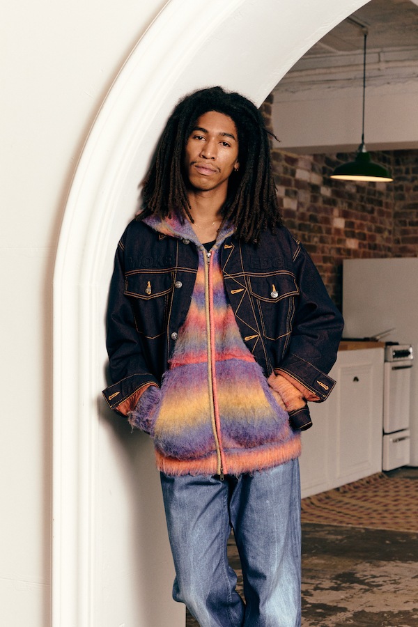 WOKE EDGE �����������å� Gradation Mohair Zip Knit