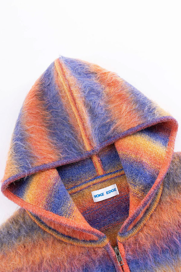 WOKE EDGE �����������å� Gradation Mohair Zip Knit
