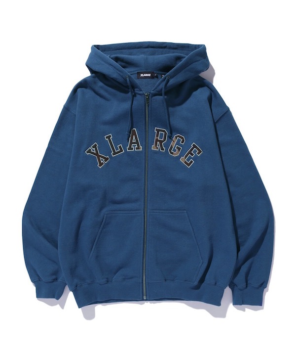 XLARGE �������ȥ�顼�� CAMO PATCH ZIP UP HOODED SWEATSHIRT